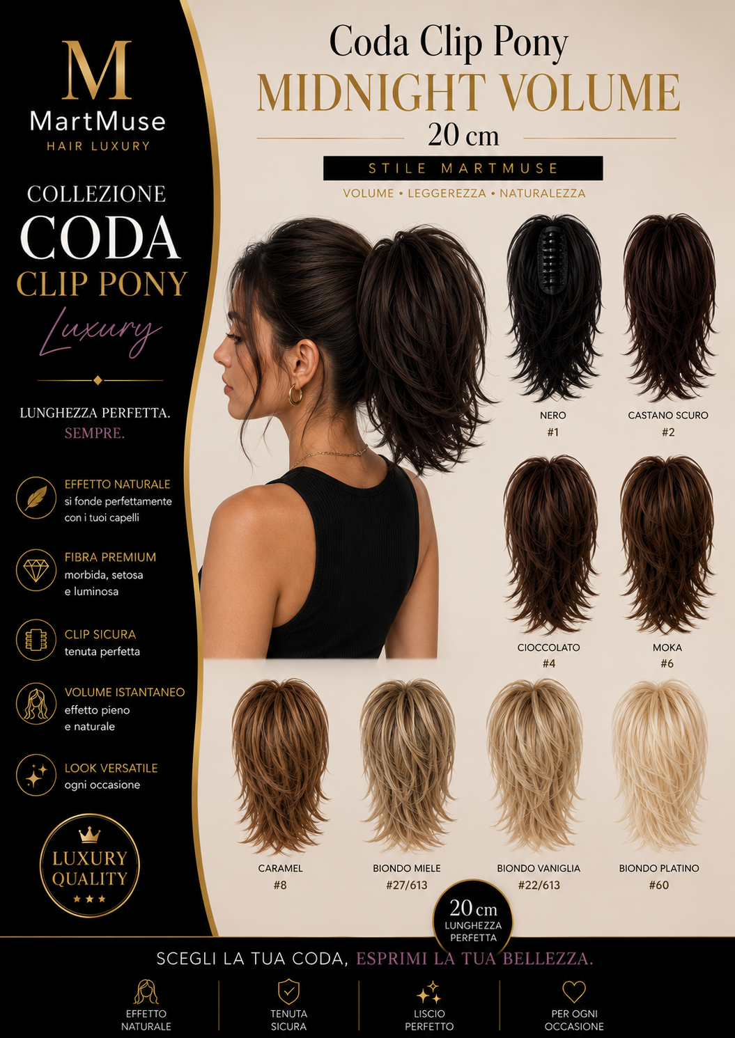 Coda Clip Pony Midnight Volume 20cm