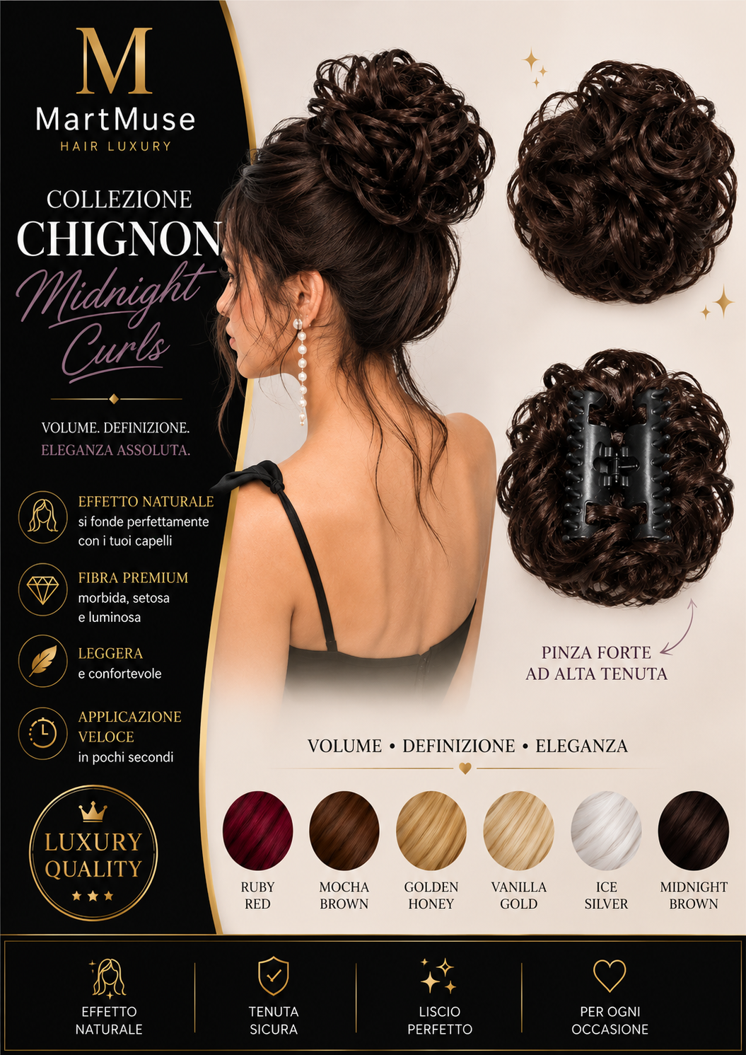 Chignon Midnight Curls
